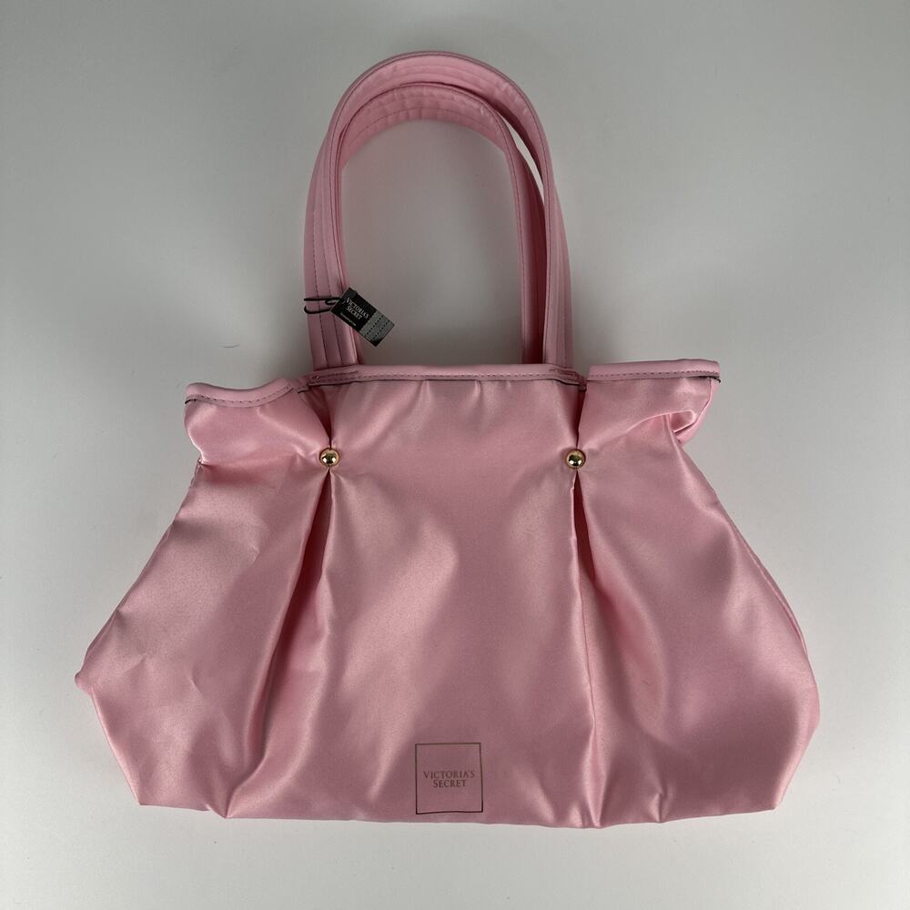 Victoria's secret womens pink scrunch handle bag purse orchid blush